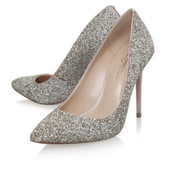 Vince Camuto Imagine Elegant Silver Glitter Women's Heels pumps size 8 - Picture 6 of 6